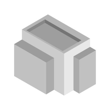 Tek izole bina simgesinin vektör illüstrasyonu