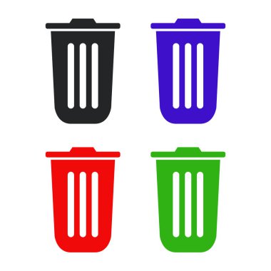 Çöp kutusu vektör simgesi
