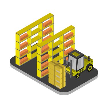 Beyaz arka plan üzerinde ambar simgesi