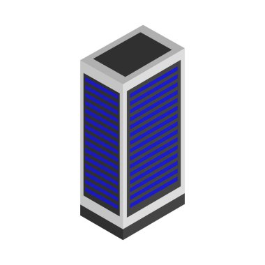 Bina simgesi. vektör illüstrasyonunun izometrik tasarımı.