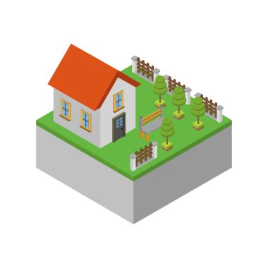 Bir ev simgesinin vektör illüstrasyonu