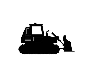 Kazı simgesinin silueti, düz stil