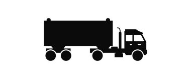 Kamyon ikonu. Web için basit iletim vektör simgesi çizimi