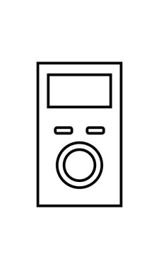 mp3 oynatıcı simge vektör çizimi