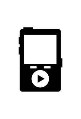 müzik çalar vektörü ince çizgi simgesi