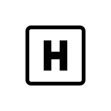 Helipad Symbol Icon Vektör Çizimi 