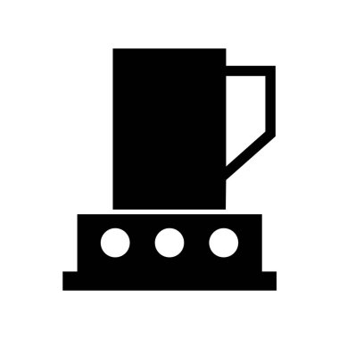 Kahve makinesi ikonu. düz tasarım biçimi