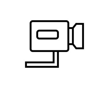 izole edilmiş CCTV kamera tasarım vektör çizimi