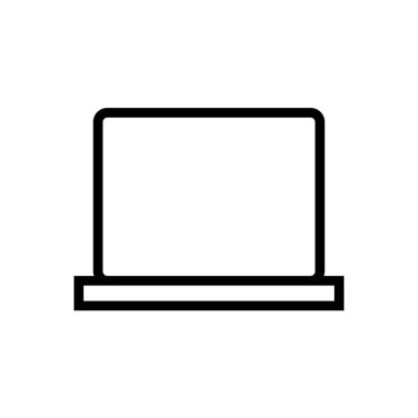 Bilgisayar beyaz arkaplanda izole edildi. vektör illüstrasyonu.