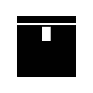 karton kutu simge vektör çizim