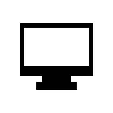 bilgisayar monitörü ikon vektör illüstrasyonu