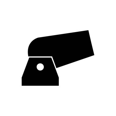 Beyaz bir arka plan üzerinde savaş topu simgesini resimli