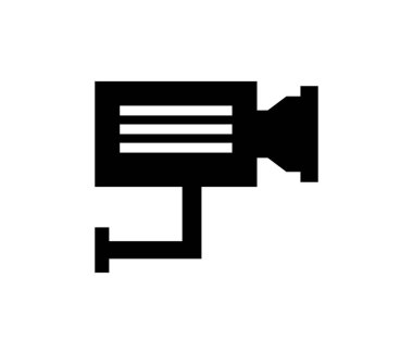 izole edilmiş CCTV kamera tasarım vektör çizimi