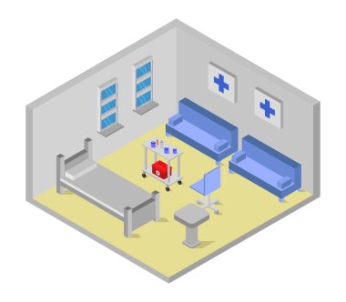 Polis karakolunun izometrik vektör çizimi