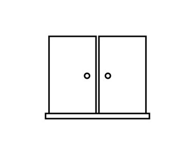 mobilya web vektör çizgisi simgesi