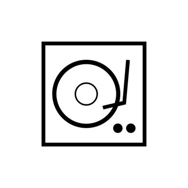 Vinil kayıt simgesinin vektör illüstrasyonu