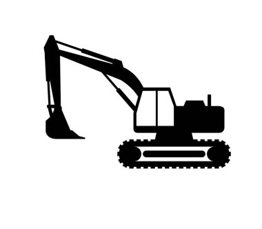 Beyaz arkaplanda kazıcı simgesi