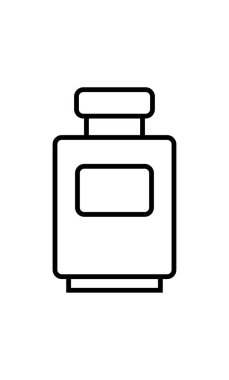 Mürekkep şişesi simgesi. Dijital baskı. Beyaz arkaplan