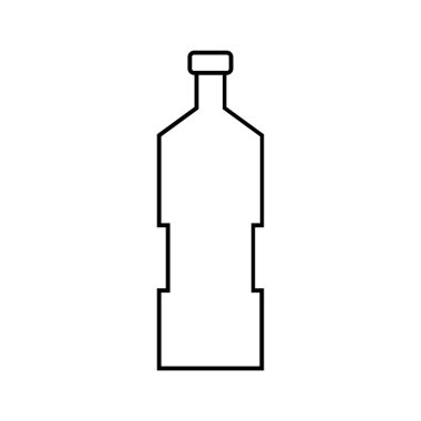 Şişenin vektör simgesi izole çizimi