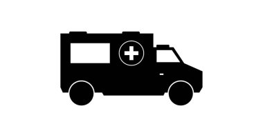 Ambulans aracı simgesi, basit biçim