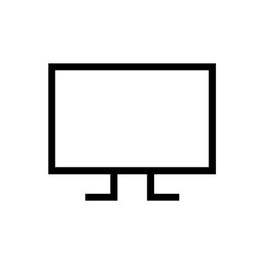 bilgisayar ekranı düz simgesi, vektör illüstrasyonu