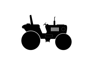 çiftlik traktör simgesi beyaz arkaplanda izole edildi