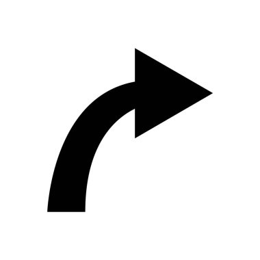 Sağ ok web simgesi vektör illüstrasyonu