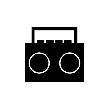 radyo yassı ikon vektör çizimi