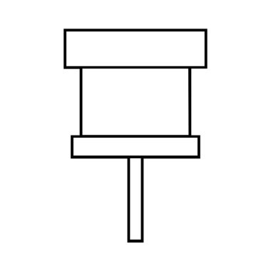 Pin simgesinin vektör illüstrasyonu