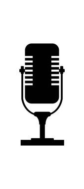Mikrofon logo vektör illüstrasyon tasarımı