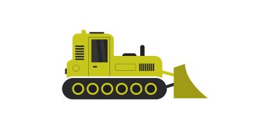 İnşaat kazıcı simgesi, düz stil