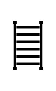 Boru ısıtılmış havlu rayı simgesi, vektör basit tasarım