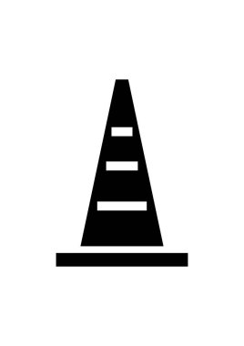 Trafik konisi simgesi. vektör illüstrasyonu