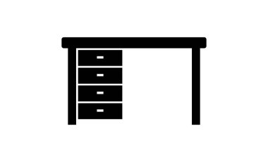 masa vektörü düz simgesi