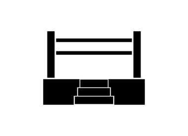 Boks ringi, vektör basit tasarım 