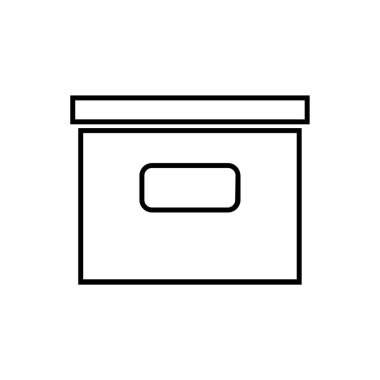 kutu vektörü ince çizgi simgesi