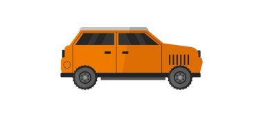 Beyaz arkaplanda araba simgesi