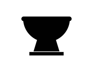 Kase ince çizgi simgesi, vektör illüstrasyonu