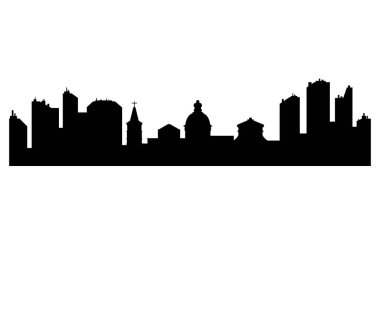 siluet şehir siluet vektör çizim tasarımı