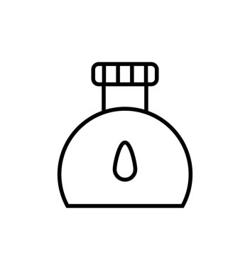 Mürekkep şişesi simgesi. Dijital baskı. Beyaz arkaplan