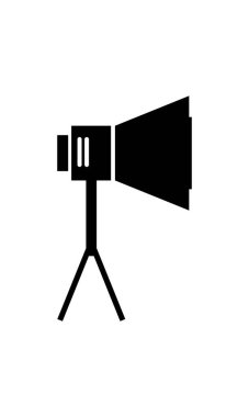 sahne ışığı simgesi, vektör basit tasarım