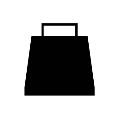 Alışveriş poşeti düz vektör simgesi