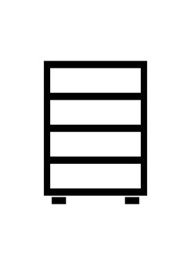 raf kabine vektör simgesi 