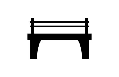 ahşap köprü simgesi vektör illüstrasyonu