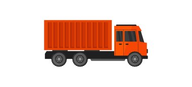 Beyaz arkaplanda kamyon simgesi