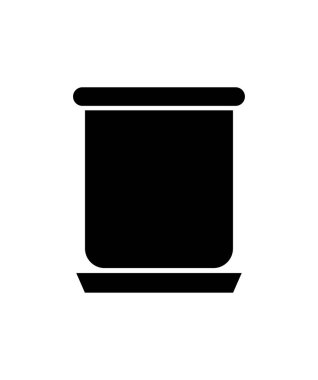 bitki saksısı simgesi, vektör basit tasarım