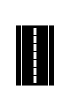 Yol doğrusal simgesi, vektör illüstrasyonu