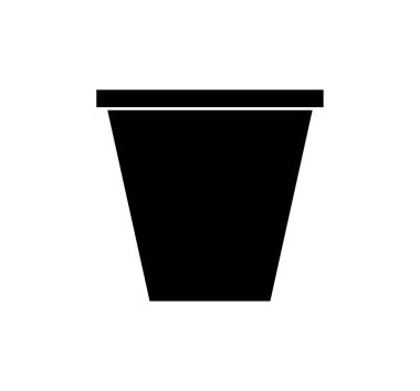 bitki saksısı simgesi, vektör basit tasarım