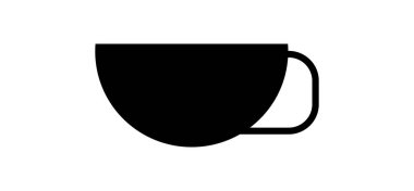 kahve fincanı simgesi, vektör illüstrasyonu