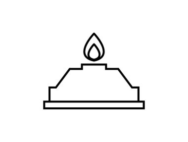 mum vektörü ince çizgi simgesi 